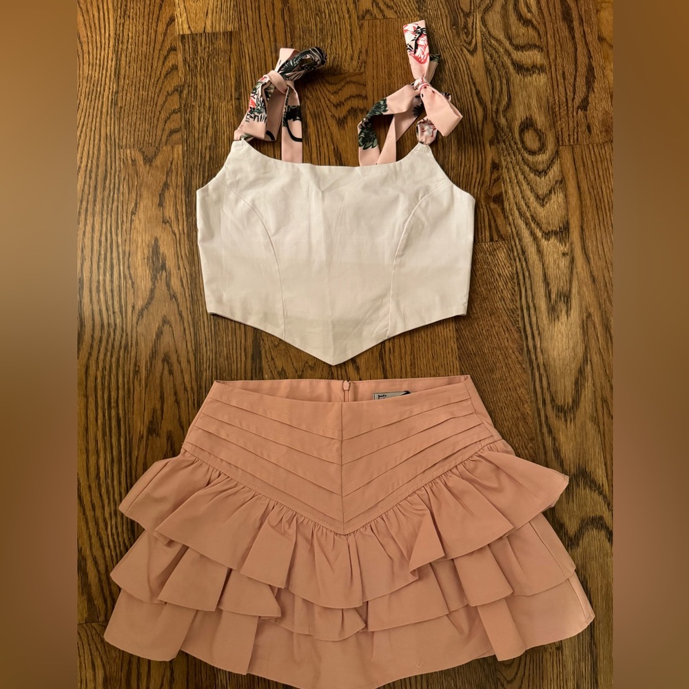 If So top and coordinating skirt